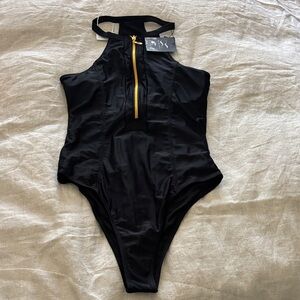 Black and Gold Women's Swimsuit